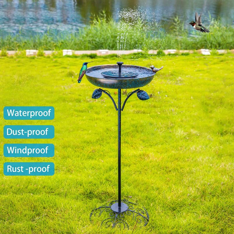 Outdoor Garden Bird Bath Metal Bird Baths Cast Iron Birdbath with Metal